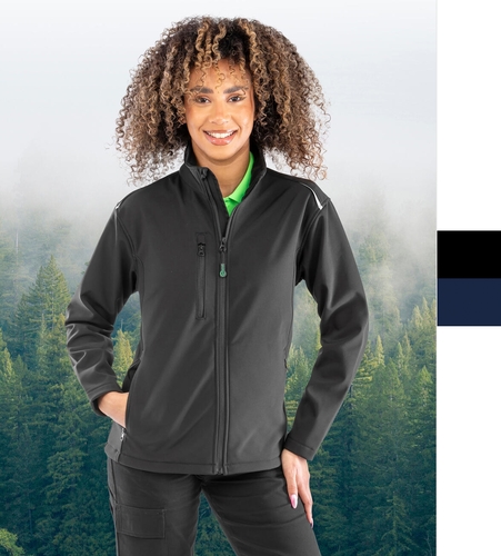 Result Genuine Recycled: Damen 3-Layer Printable Softshelljacke Umwelt R900F NEU