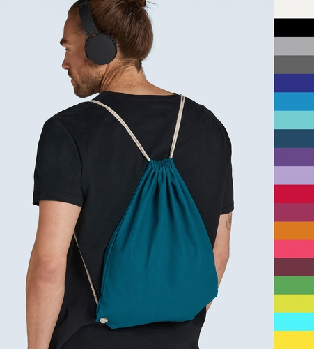 3er Pack Cotton Drawstring Backpack
