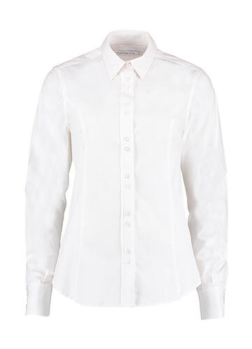 Kustom Kit Damen Langarmbluse XS-3XL Baumwolle Ladies City Business KK388 NEU 