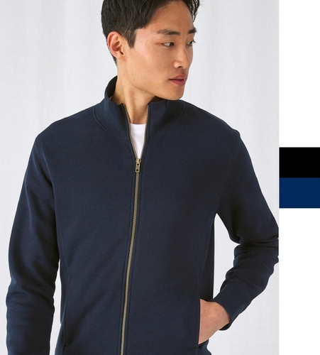 B&C Herren Sweatjacke hoher Kragen Taschen S-3XL Spider Men WM646 NEU