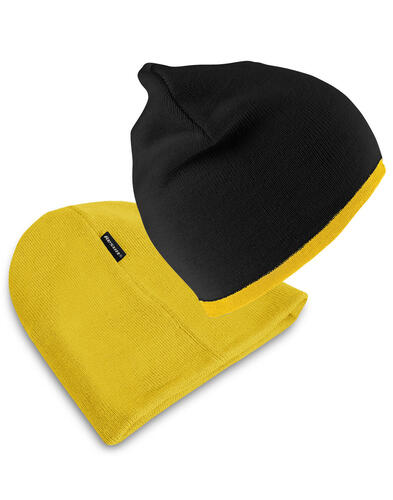 4er Pack Soft Feel Cuffless Reversible Beanie 