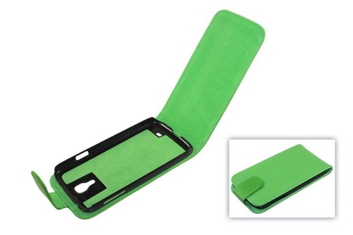 Tasche (Flip) f�r Handy Samsung I9500 Galaxy S4 gr�n