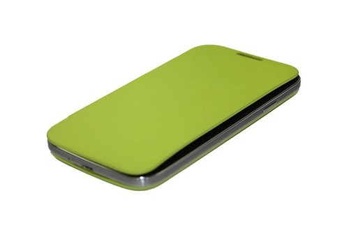 Tasche quer (Flipcover) f�r Handy Samsung I9500 Galaxy S4 gr�n