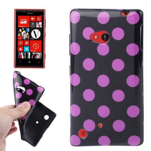 Schutzh�lle TPU Case f�r Handy Nokia Lumia 720 Schwarz / Lila