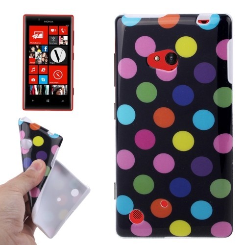 Schutzh�lle TPU Case f�r Handy Nokia Lumia 720 Schwarz / Bunt