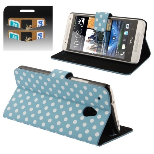 Schutzh�lle Handytasche (Flip Quer) f�r Handy HTC One mini M4 Hellblau / Wei�