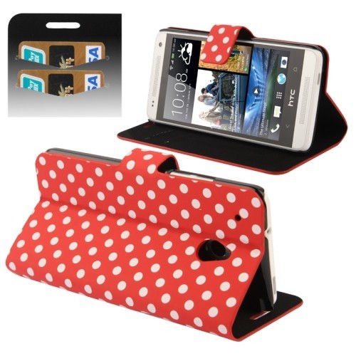Schutzh�lle Handytasche (Flip Quer) f�r Handy HTC One mini M4 Rot / Wei�