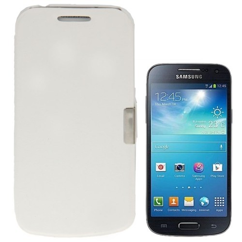 Schutzh�lle Case Handytasche Flip Quer f�r Case Handy Samsung Galaxy S4 mini i9190 Wei�