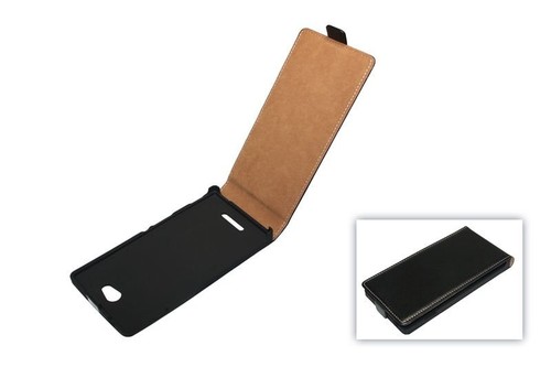 Handyh�lle Handytasche (Flip Slim) f�r Sony Xperia C S39H schwarz