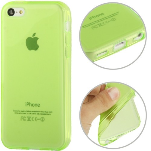 Schutzh�lle TPU Case f�r Handy Apple iPhone 5C Gr�n