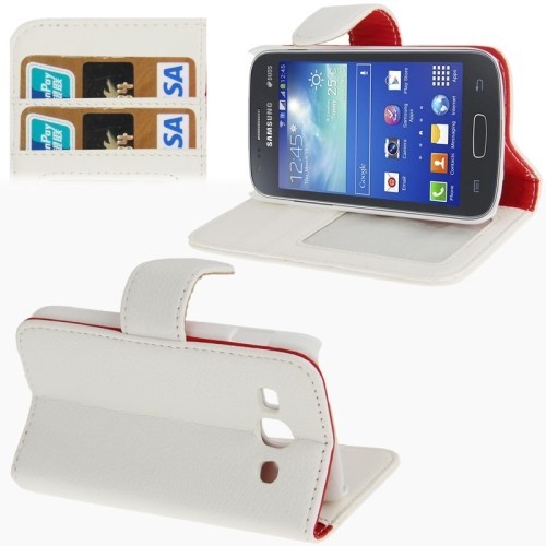 Schutzh�lle (Flip Quer) f�r Handy Samsung Galaxy Ace 3 S7272 Wei�
