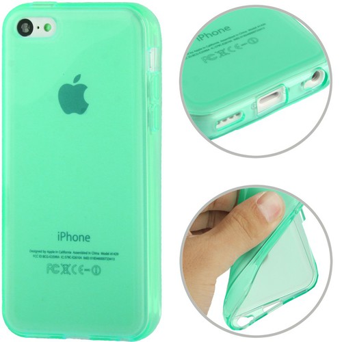 Handyh�lle TPU Case f�r Handy Apple iPhone 5C gr�n