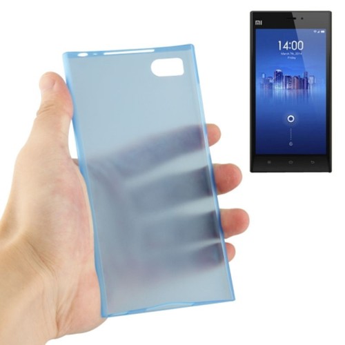 Schutzh�lle Case Ultra D�nn 0,3mm f�r Handy Xiaomi MI3 Blau Transparent