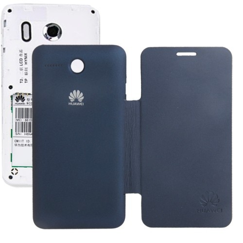 Handyh�lle Flip Quer f�r Handy Huawei Ascend Y320 dunkelblau