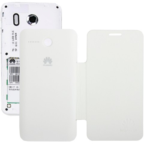 Handyh�lle Flip Quer f�r Handy Huawei Ascend Y320 wei�