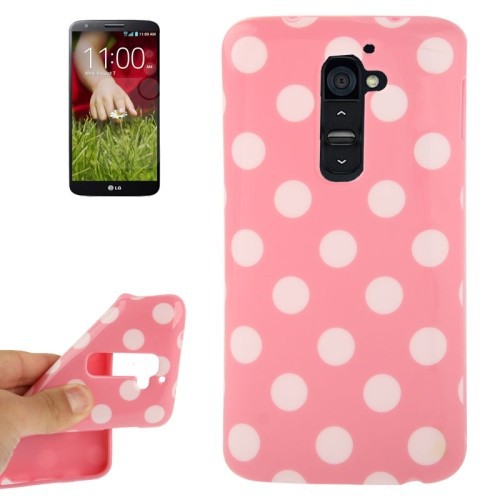 Handyh�lle TPU H�lle f�r LG Optimus G2 / D801 rosa/wei�