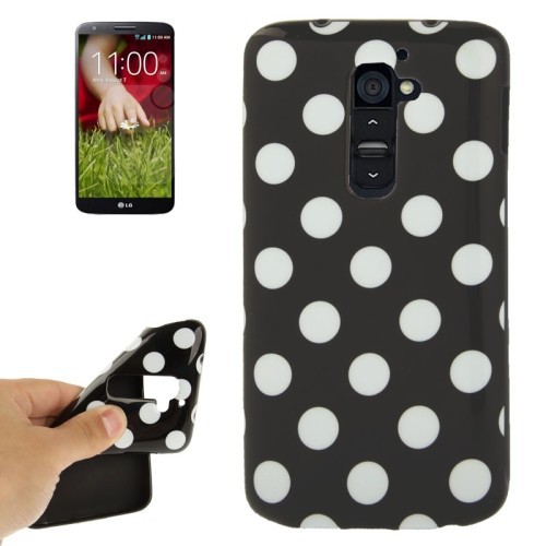 Handyh�lle TPU H�lle f�r LG Optimus G2 / D801 schwarz/wei�