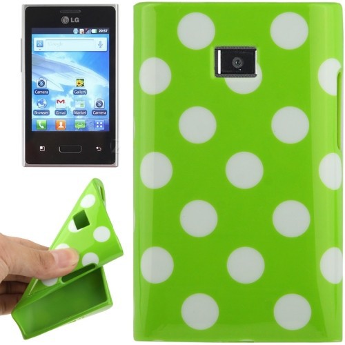 Schutzh�lle TPU Punkte Case f�r Handy LG Optimus L3 / E400