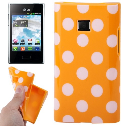 Schutzh�lle TPU Punkte Case f�r Handy LG Optimus L3 / E400