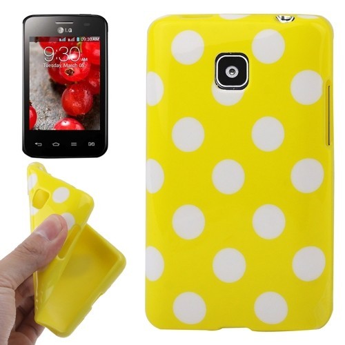 Schutzh�lle TPU Punkte Case f�r Handy LG Optimus L3 II / E430