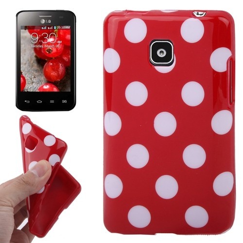 Schutzh�lle TPU Punkte Case f�r Handy LG Optimus L3 II / E430