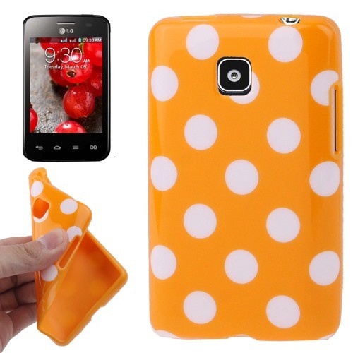 Schutzh�lle TPU Punkte Case f�r Handy LG Optimus L3 II / E430