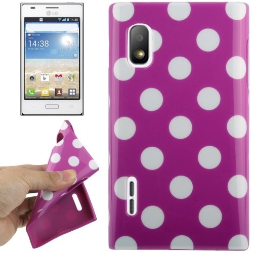 Schutzh�lle TPU Punkte Case f�r Handy LG Optimus L5 / E610