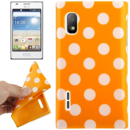 Schutzh�lle TPU Punkte Case f�r Handy LG Optimus L5 / E610