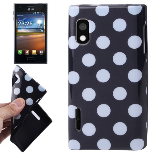 Schutzh�lle TPU Punkte Case f�r Handy LG Optimus L5 / E610