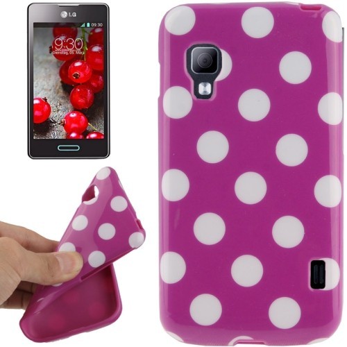 Schutzh�lle TPU Punkte Case f�r Handy LG Optimus L5 II / E455