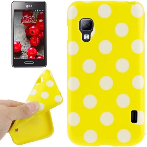 Schutzh�lle TPU Punkte Case f�r Handy LG Optimus L5 II / E455