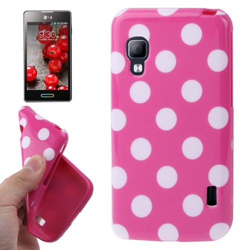 Schutzh�lle TPU Punkte Case f�r Handy LG Optimus L5 II / E455