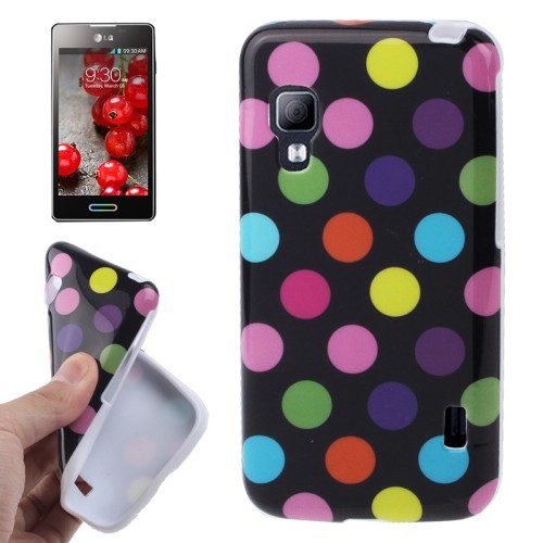 Schutzh�lle TPU Punkte Case f�r Handy LG Optimus L5 II / E455