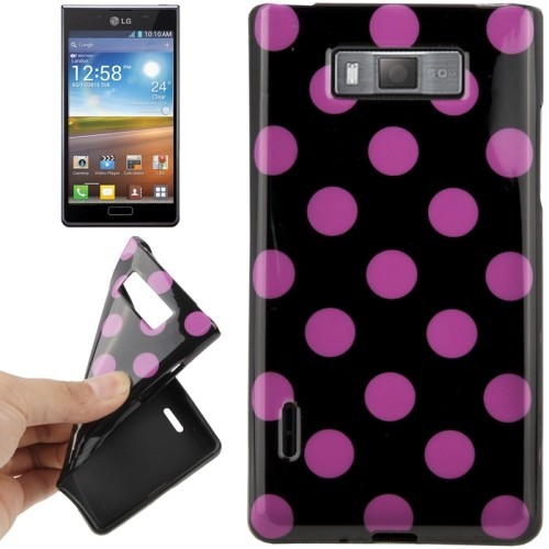 Schutzh�lle TPU Punkte Case f�r Handy LG Optimus L7 / E705