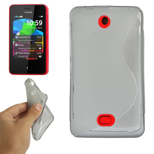 Handyh�lle Schutz TPU f�r Handy Nokia Asha 501 grau