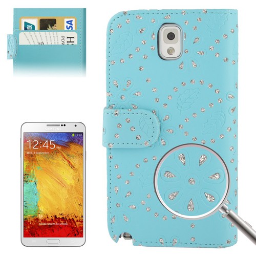 Handyh�lle Handyh�lle Quer f�r Handy Samsung Galaxy Note3 N9000 hellblau