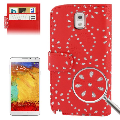 Handyh�lle Handyh�lle Quer f�r Handy Samsung Galaxy Note3 N9000 rot