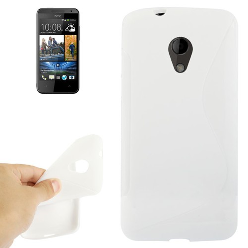 Handyh�lle TPU-Schutzh�lle f�r Handy HTC Desire 700 wei�