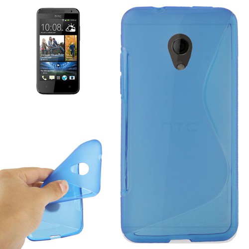 Handyh�lle TPU-Schutzh�lle f�r Handy HTC Desire 700 blau