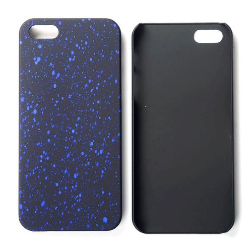 Handy H�lle Schutz Case Bumper Schale f�r Apple iPhone 5 5s SE 3D Sterne Blau