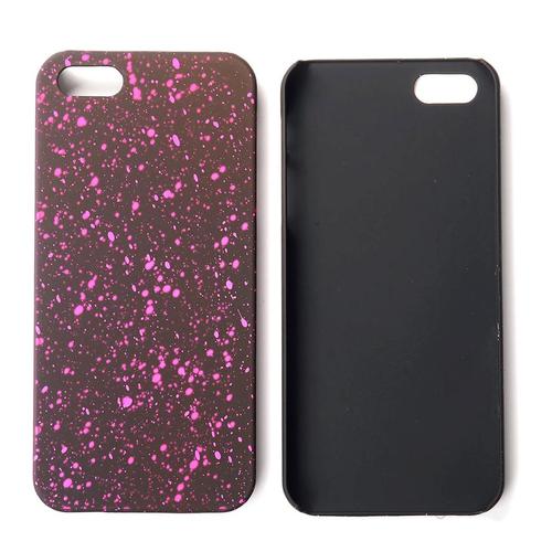 Handy H�lle Schutz Case Bumper Schale f�r Apple iPhone 5 5s SE 3D Sterne Pink