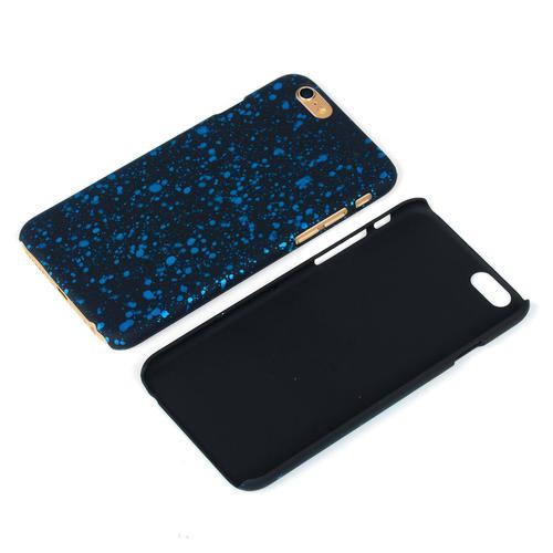 Handy H�lle Schutz Case Bumper Schale f�r Apple iPhone 6 3D Sterne T�rkis
