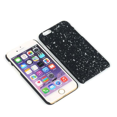 Handy H�lle Schutz Case Bumper Schale f�r Apple iPhone 6 Plus 3D Sterne Wei�