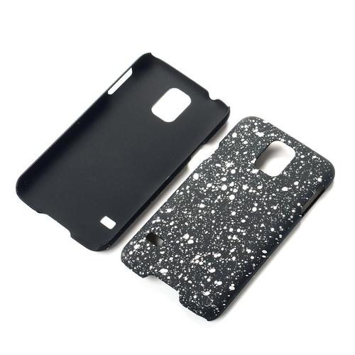 Handy H�lle Schutz Case Bumper Schale f�r Samsung Galaxy S5 / S5 Neo 3D Sterne Wei�