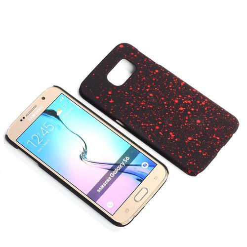 Handy H�lle Schutz Case Bumper Schale f�r Samsung Galaxy S6 3D Sterne Rot