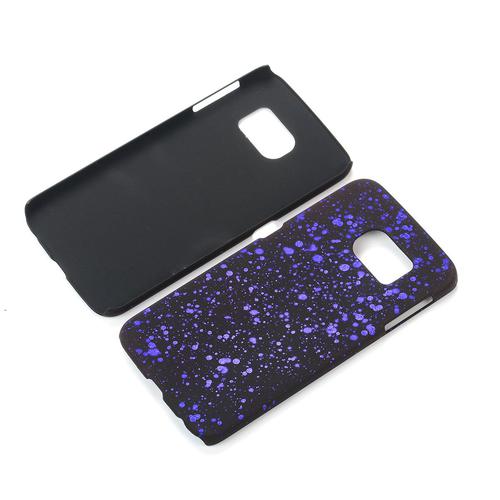 Handy H�lle Schutz Case Bumper Schale f�r Samsung Galaxy S6 Edge 3D Sterne Lila