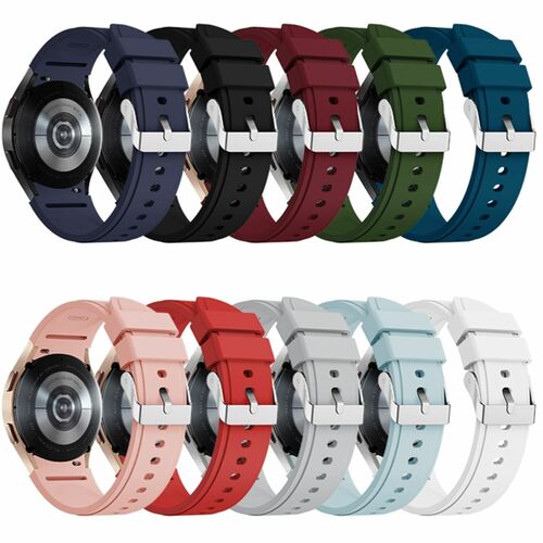 Sportliches Ersatzarmband f�r Samsung Galaxy Watch 4 & 5 - 20mm Flauschband Uhrenarmband Silikon