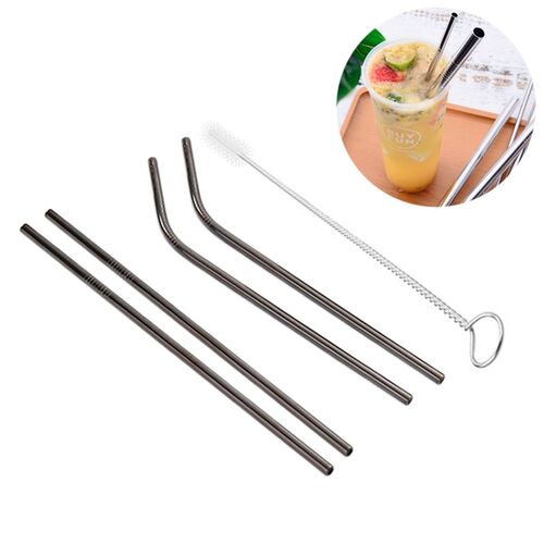 Edelstahl Strohhalme 4er Pack