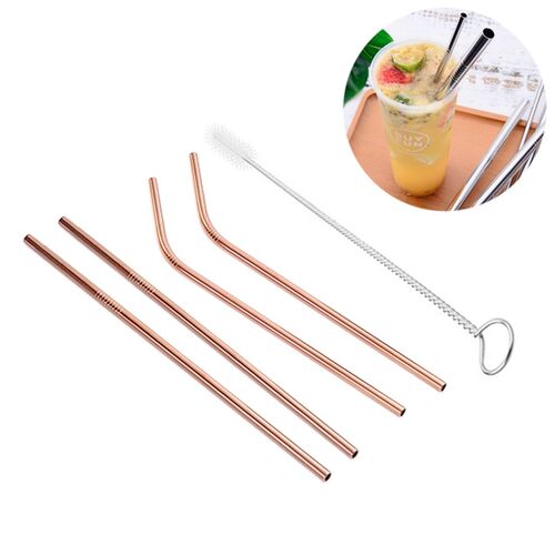 Edelstahl Strohhalme 4er Pack