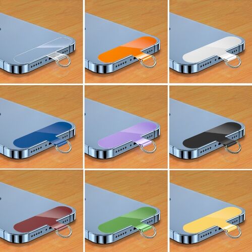 5pcs 0.6mm Mobile Phone Lanyard Clip Phone Case Anti-lost Fixed Sticker(Yellow)